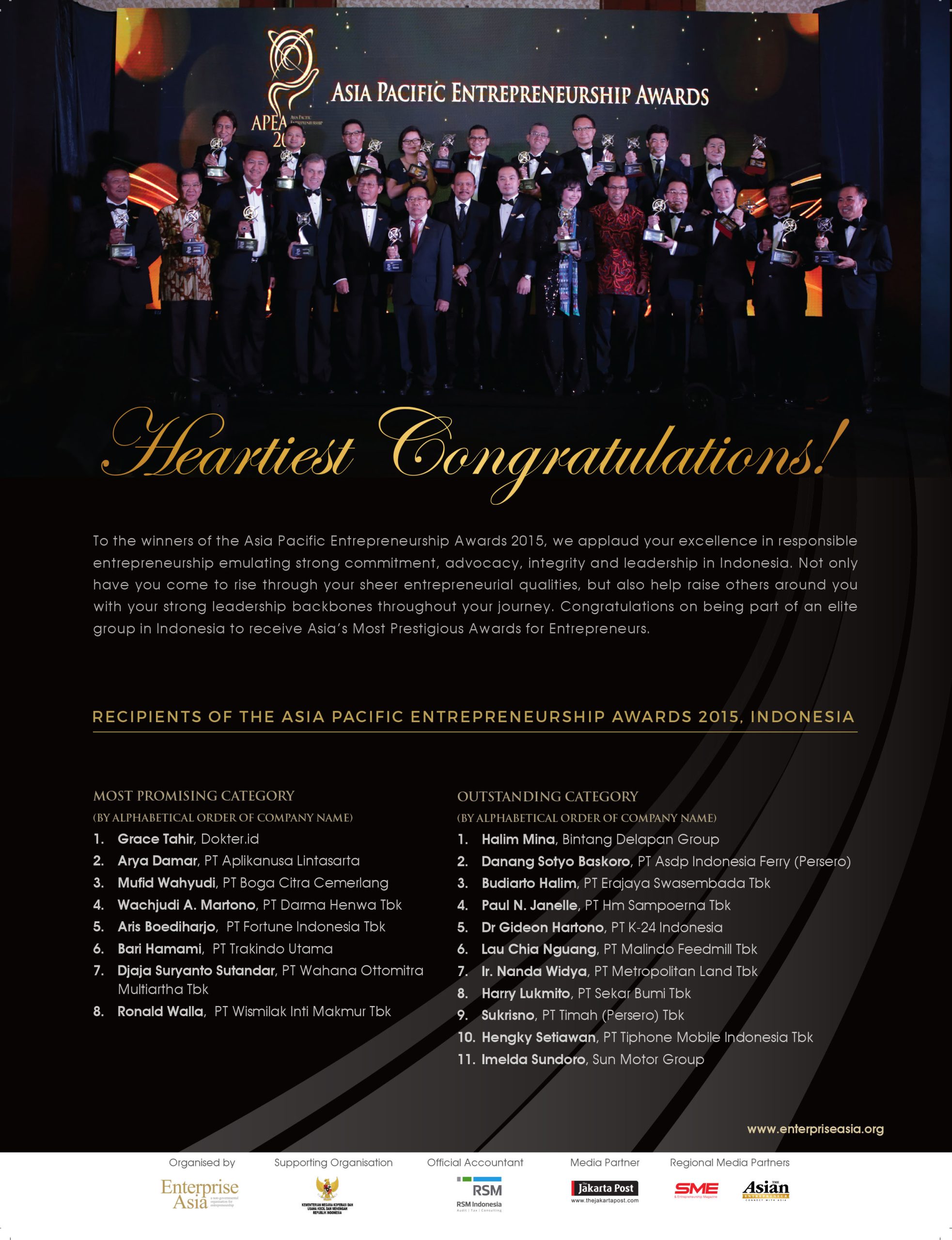 Asia Pacific Entrepreneurship Awards 2015